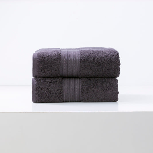 Brentwood 650 GSM Low Twist 2 Pack Carbon Bath Sheet by Renee Taylor