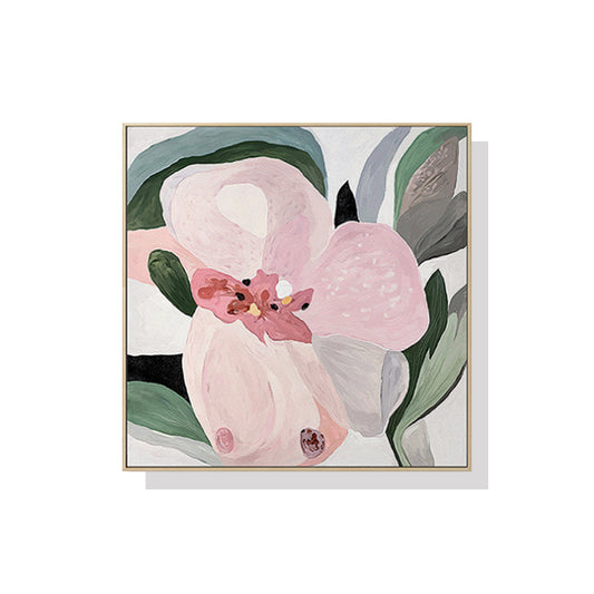 Wall Art 50cmx50cm Floral Hand Painting Style Wood Frame Canvas