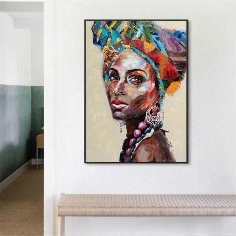 Wall Art 90cmx135cm African women 2 Sets Black Frame Canvas