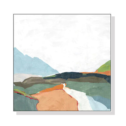 Wall Art 100cmx100cm April Morning White Frame Canvas