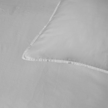 Accessorize Grey 400TC Grey Bamboo Cotton Double Stitched Quilt Cover Set Double