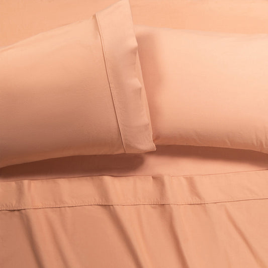 Accessorize Cotton Flannelette Sheet Set 40cm Wall Terracotta King